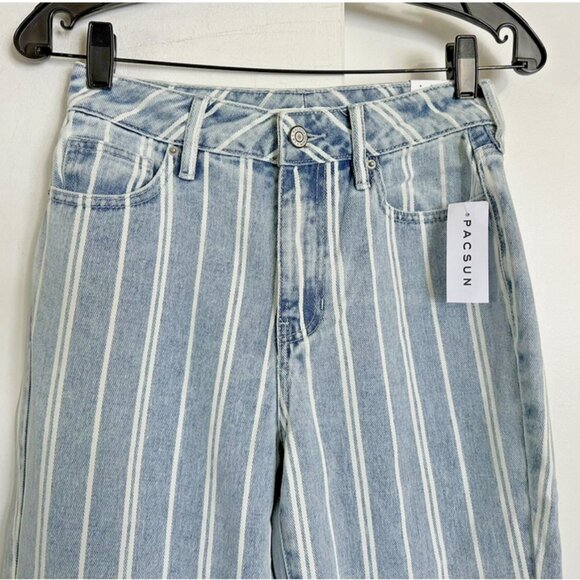 PACSUN Striped Mom Jeans NWT 25 - Picture 4 of 6